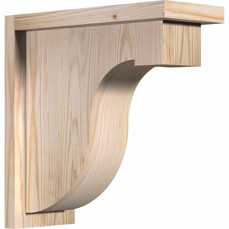 Ekena Millwork Del Monte Smooth Corbel w/Backplate, Douglas Fir, 5 1/2"W x 14"D x 14"H COR06X14X14DEL01SDF
